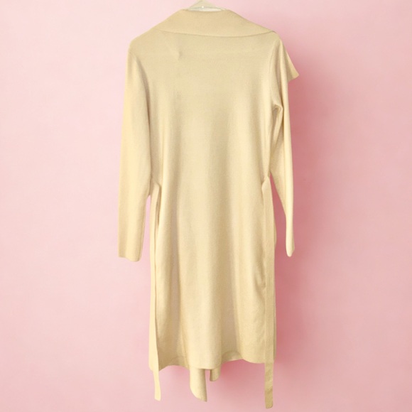NWT Tahari | Cream Belted Longline Cardigan | Size M - Picture 2 of 2